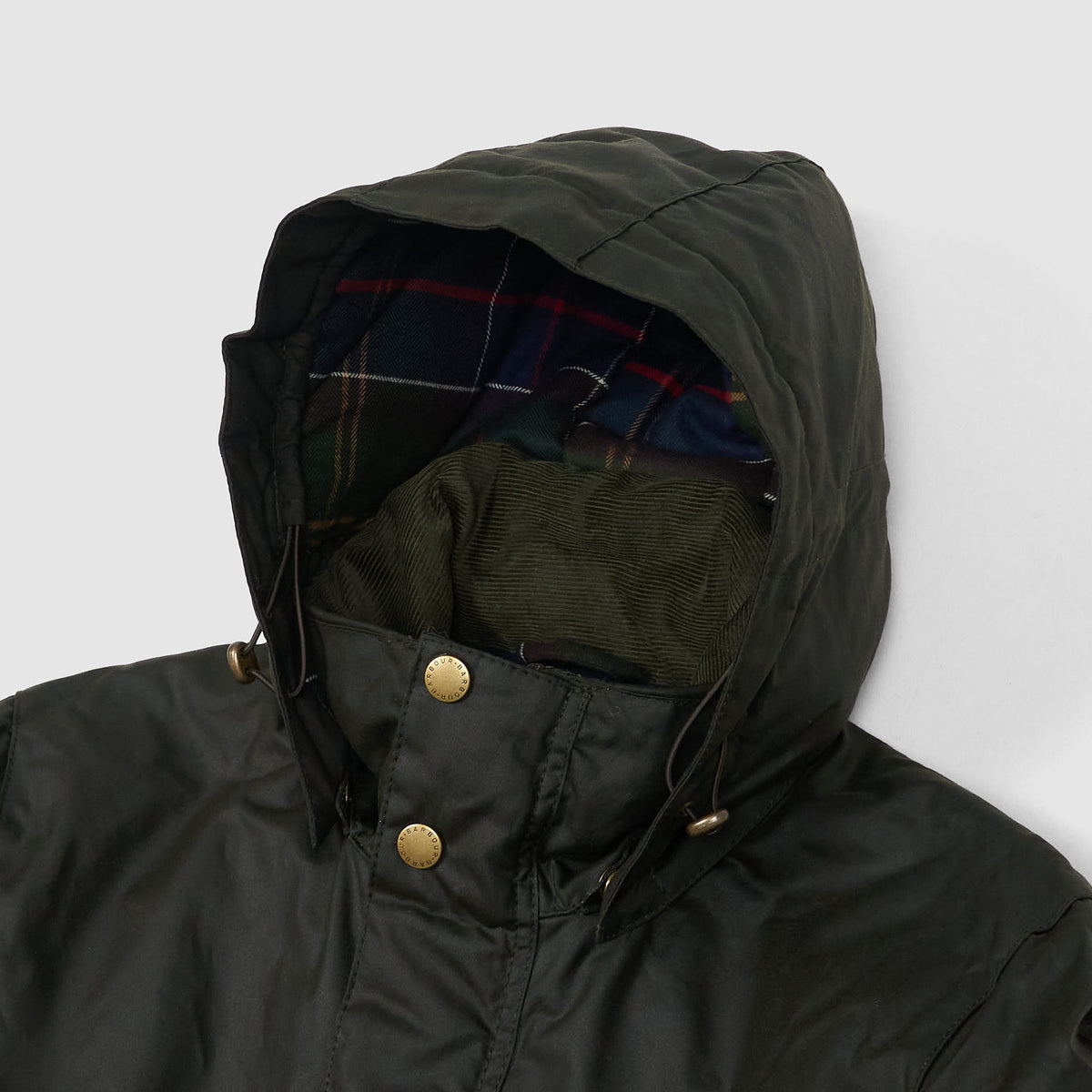 Barbour Warm Quilted Waxed 6oz. Cloth Parka with Removable Hood