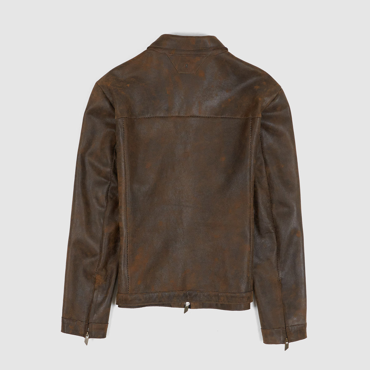 Salvatore Santoro Zip Up Leather Overshirt Jacket