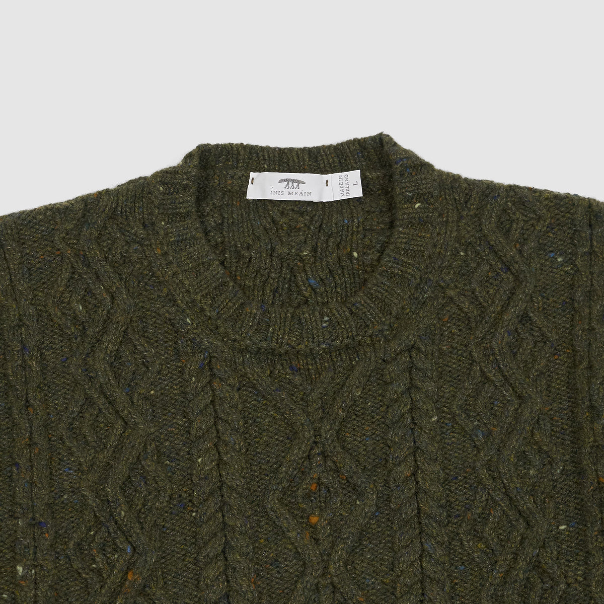 Inis Meáin Aran Cashmere/ Merino Wool Crew-Neck Pullover