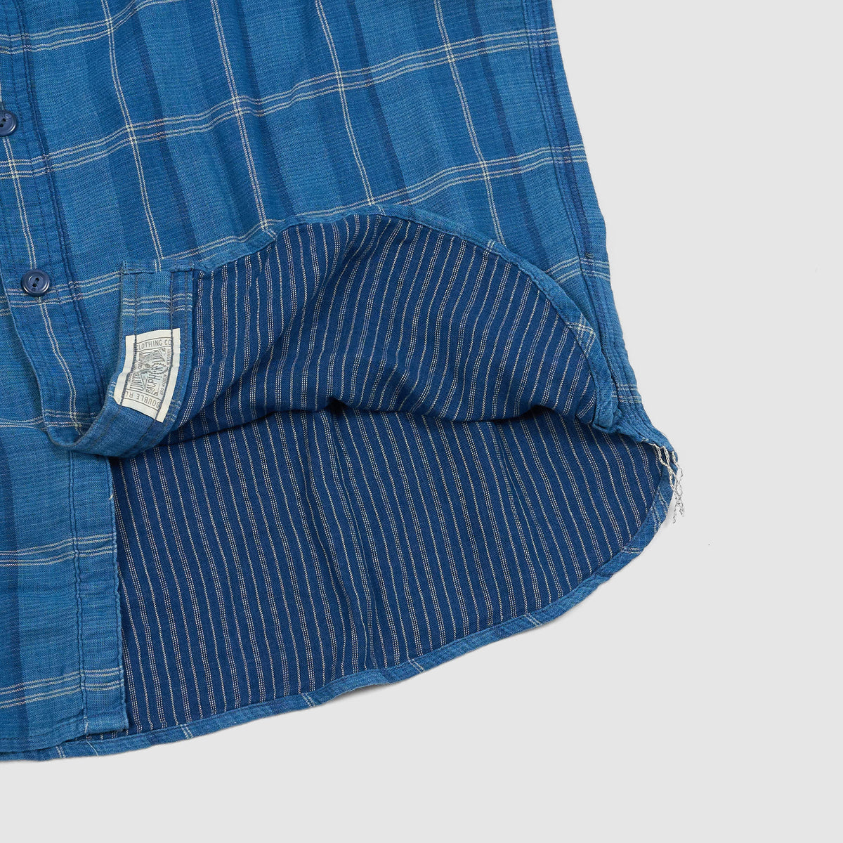 Double RL Indigo Plaid Doubleface Shirt