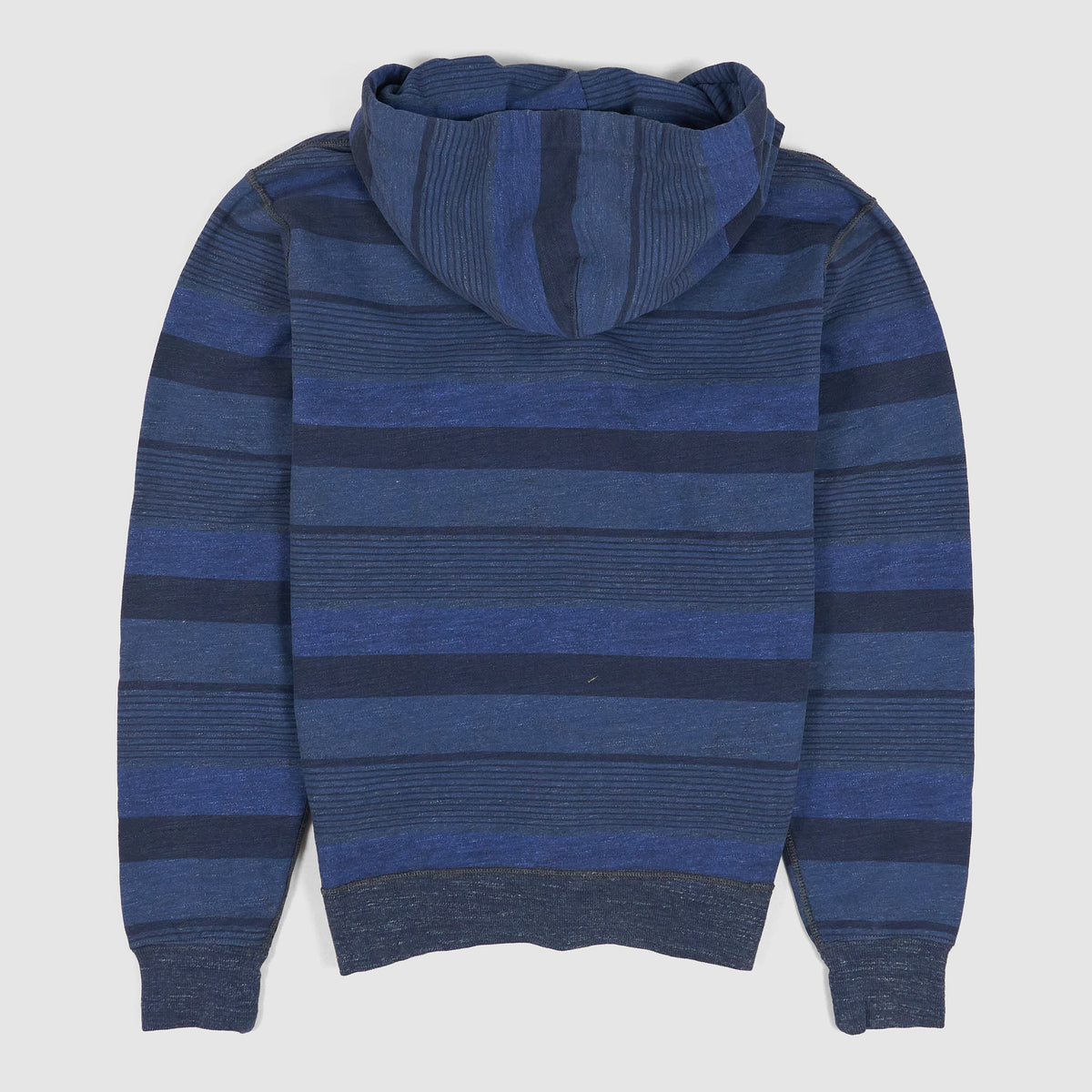 Double RL Full-Zip Striped Hoodie Sweater