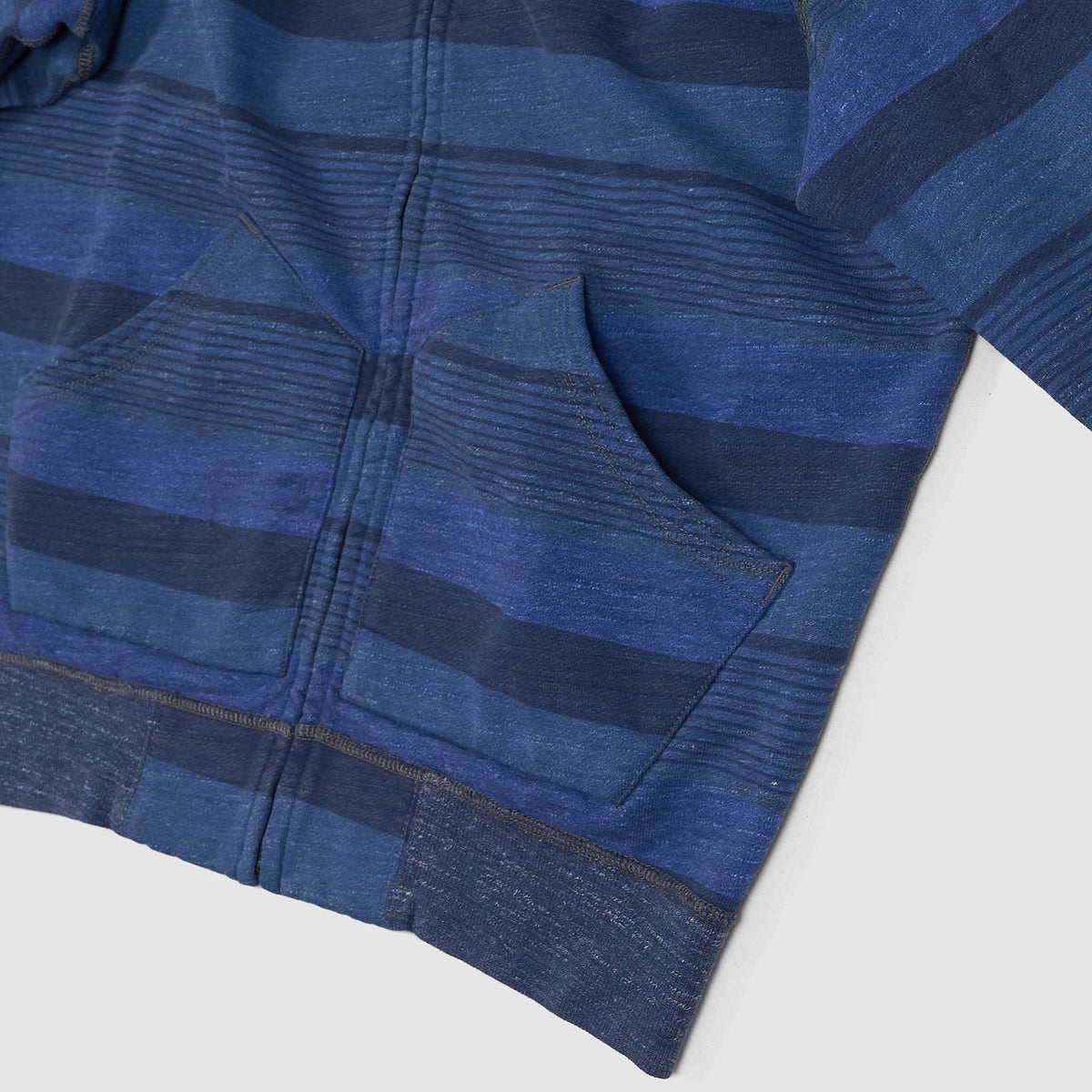 Double RL Full-Zip Striped Hoodie Sweater