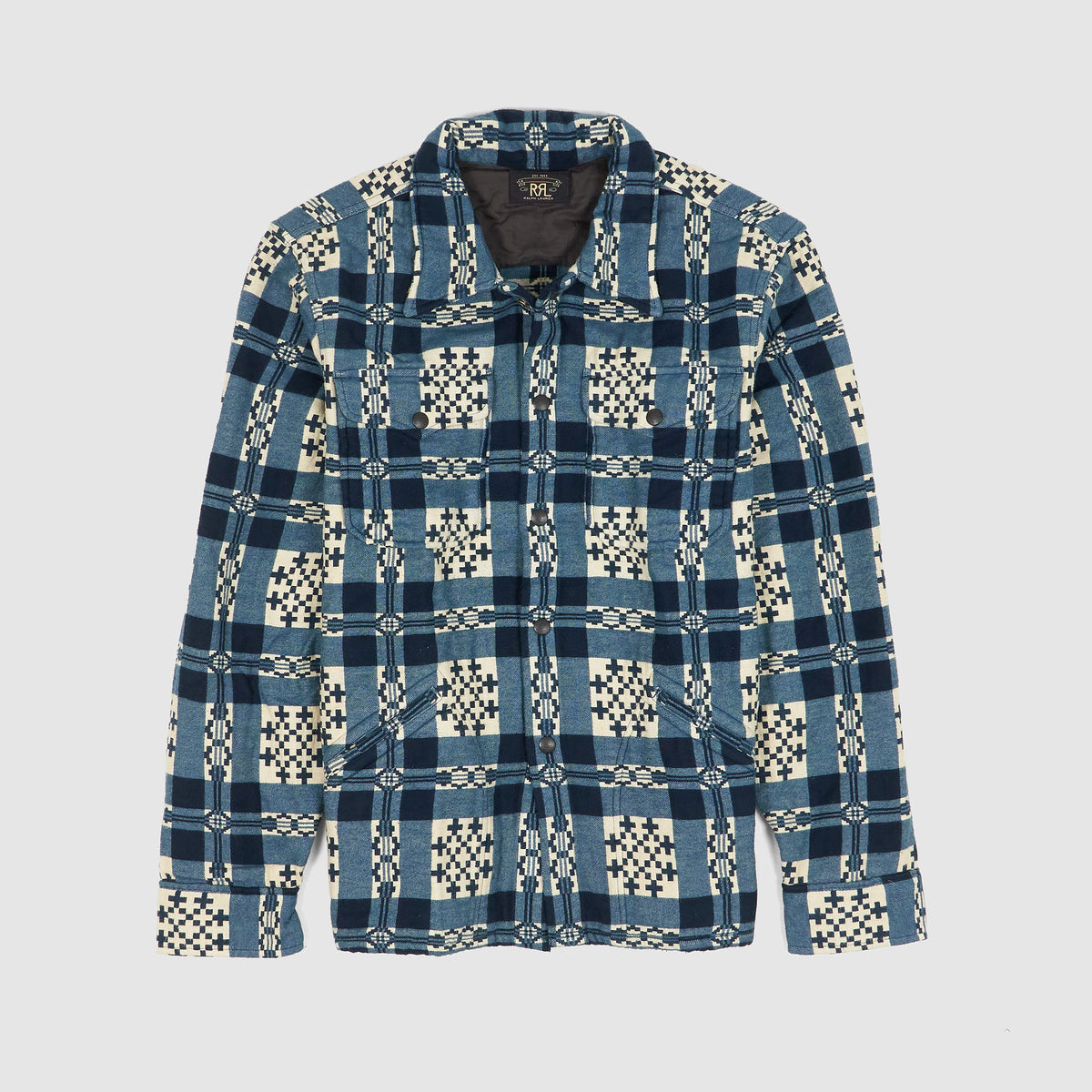 Double RL Patterned Jacquard Woven Overshirt