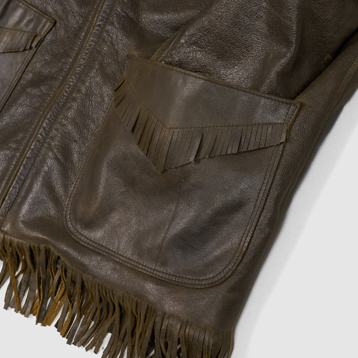 Double RL Western Leather Fringe Jacket