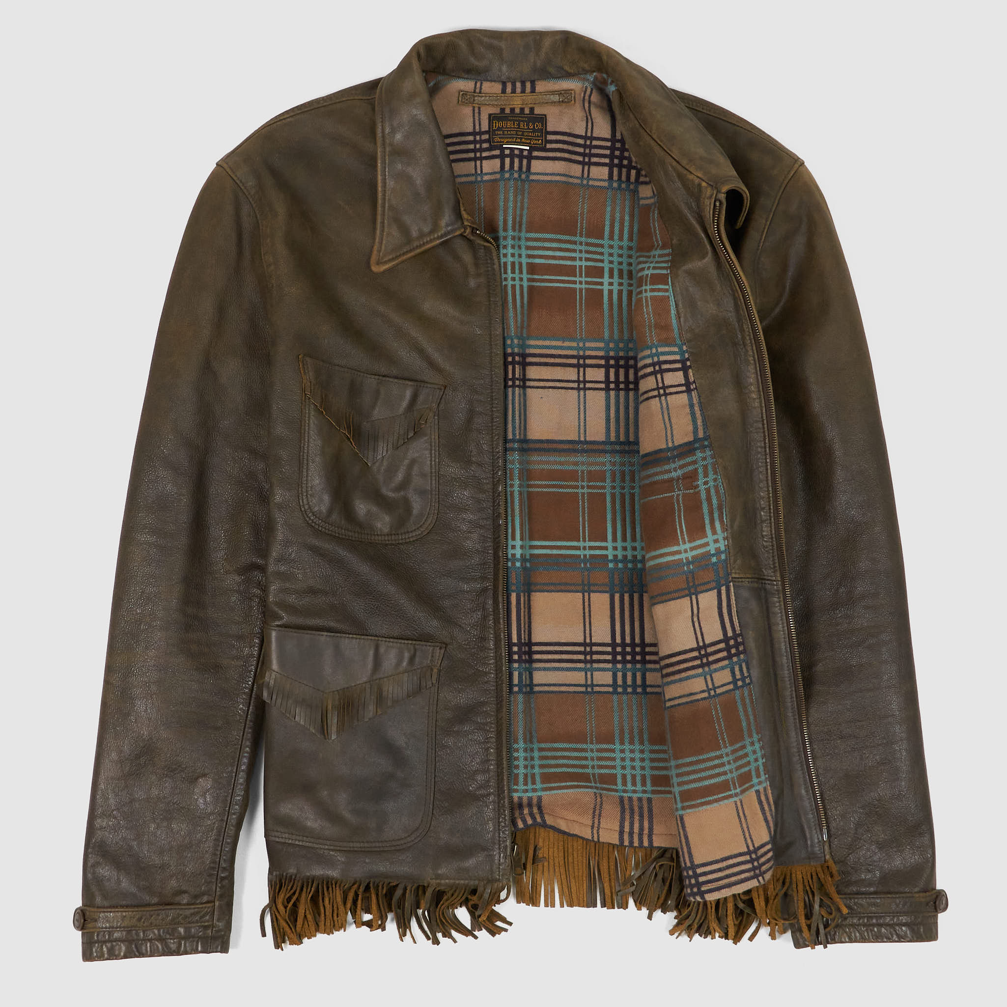 Double RL Western Leather Fringe Jacket - DeeCee style