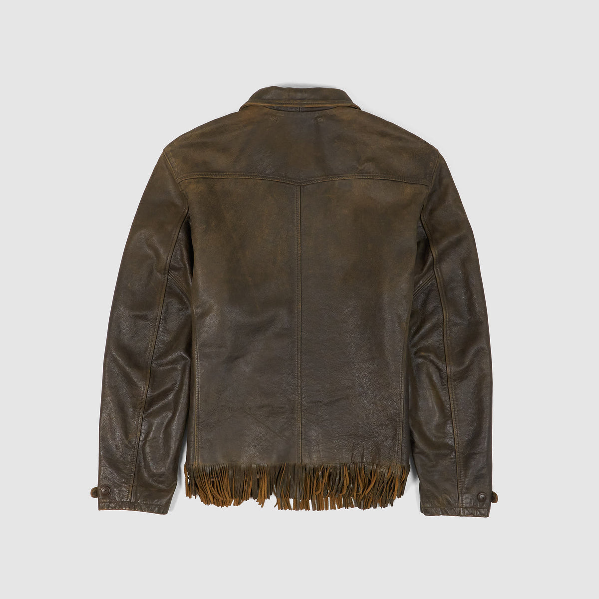 Double RL Western Leather Fringe Jacket