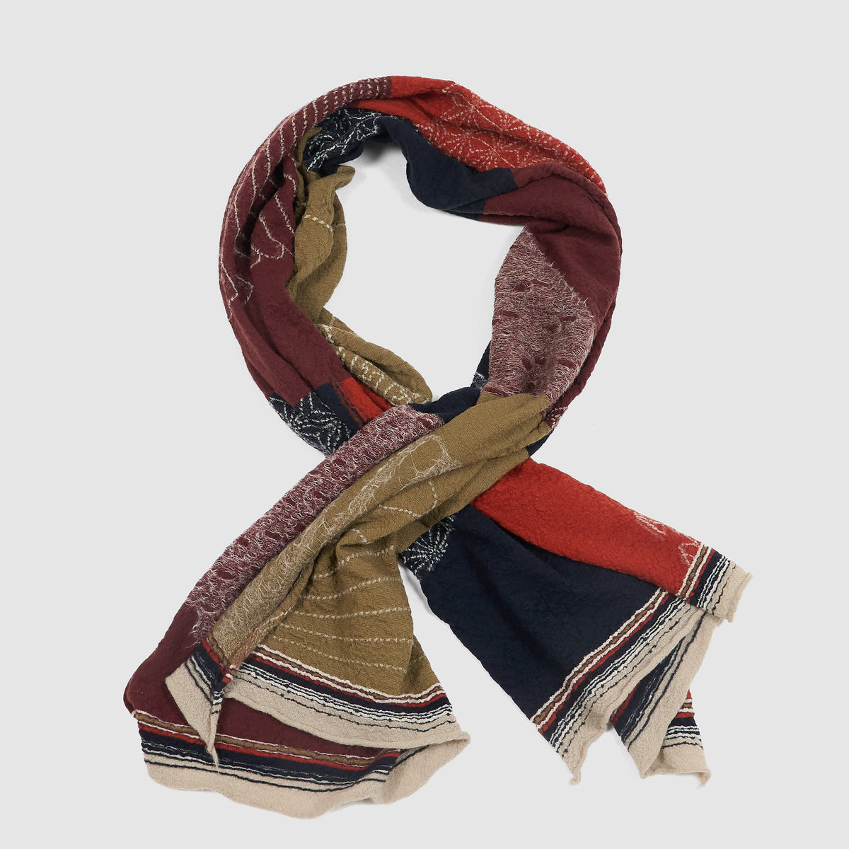 Kapital Compressed Wool Scarf Nazca Lines