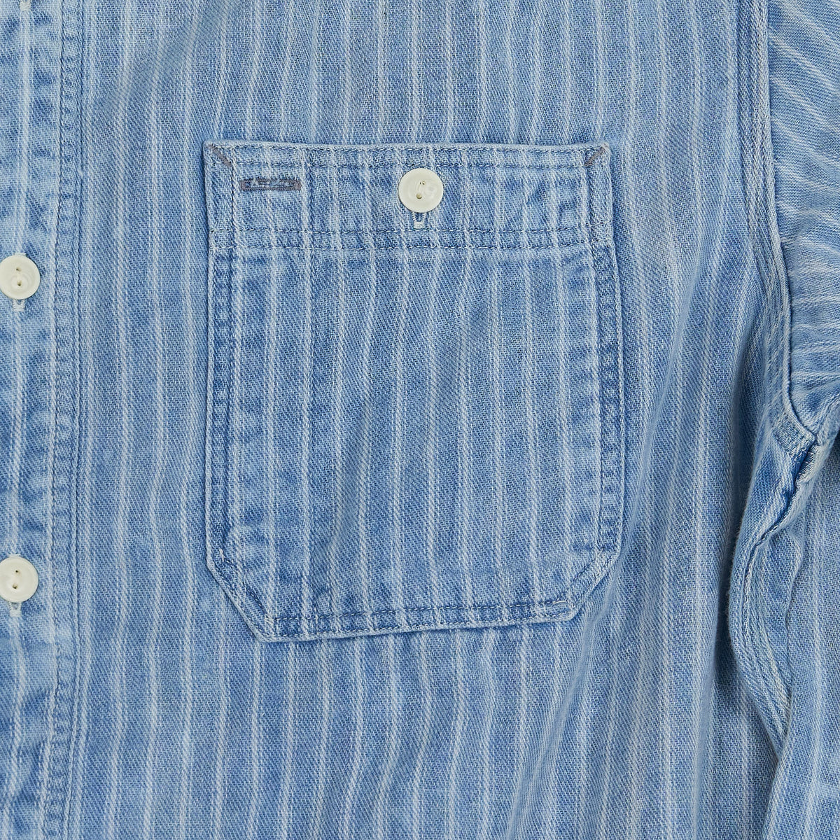 Double RL Indigo Striped Double Face Work Shirt