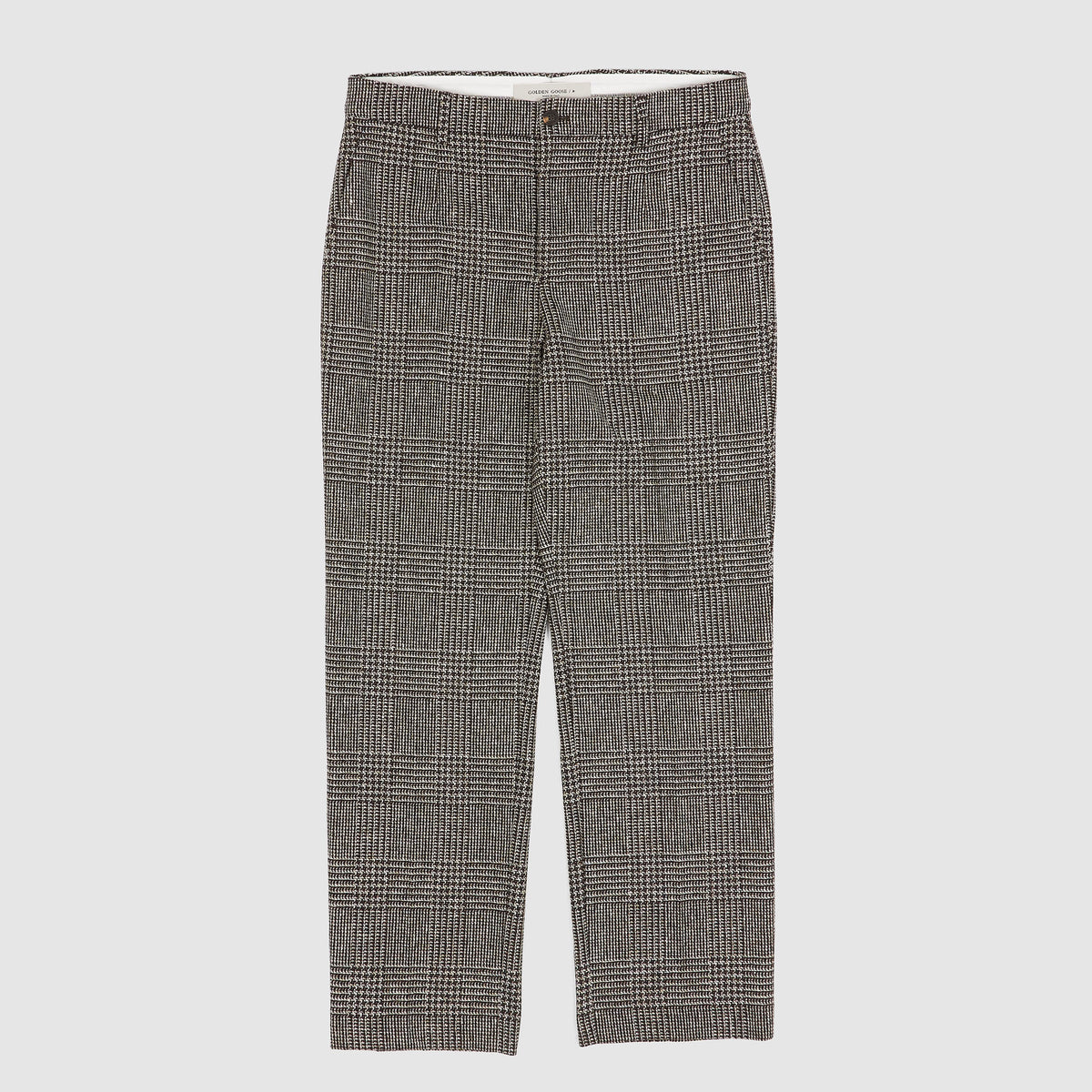 Golden Goose Wool-Blend Houndstooth Chino Trousers