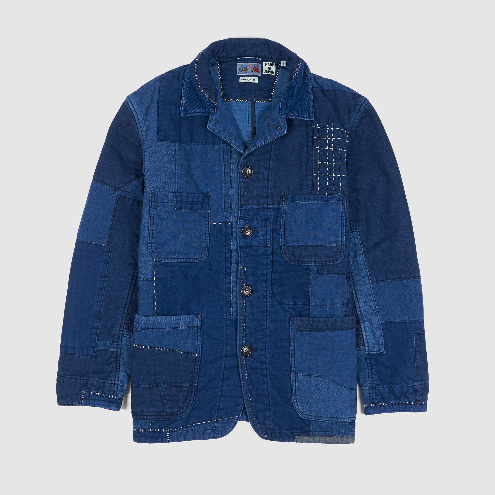 BLUE BLUE JAPAN スタジャン Blue Blue Japan Nenrin Padded Coverall - DeeCee style