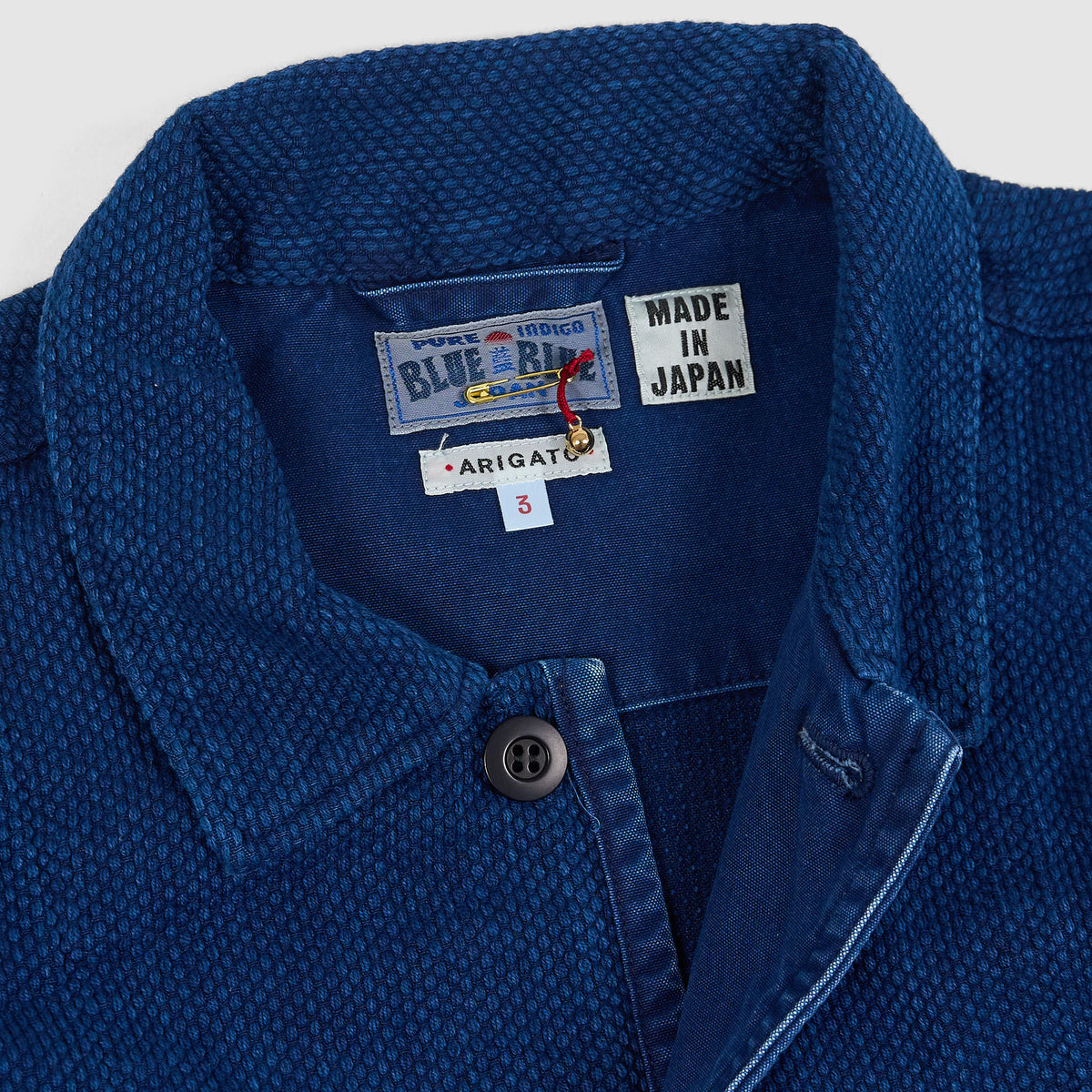 Blue Blue Japan Kasezome Sashiko Fatigue Overshirt Jacket