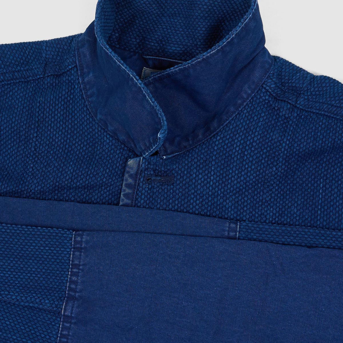 Blue Blue Japan Kasezome Sashiko Fatigue Overshirt Jacket