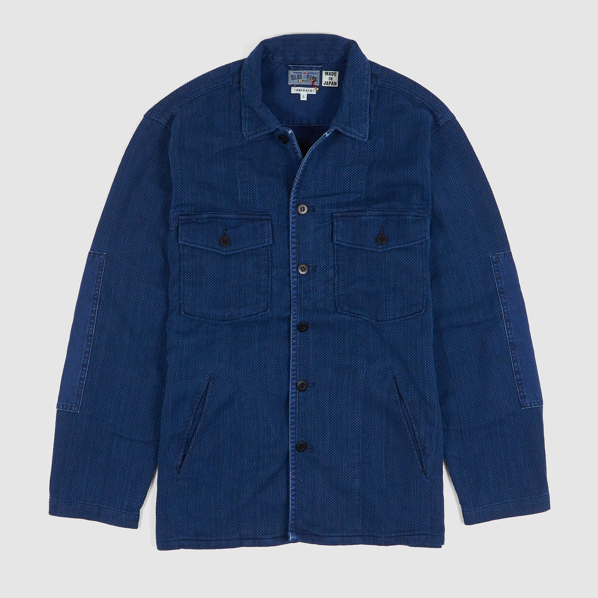 Blue Blue Japan Kasezome Sashiko Fatigue Overshirt Jacket