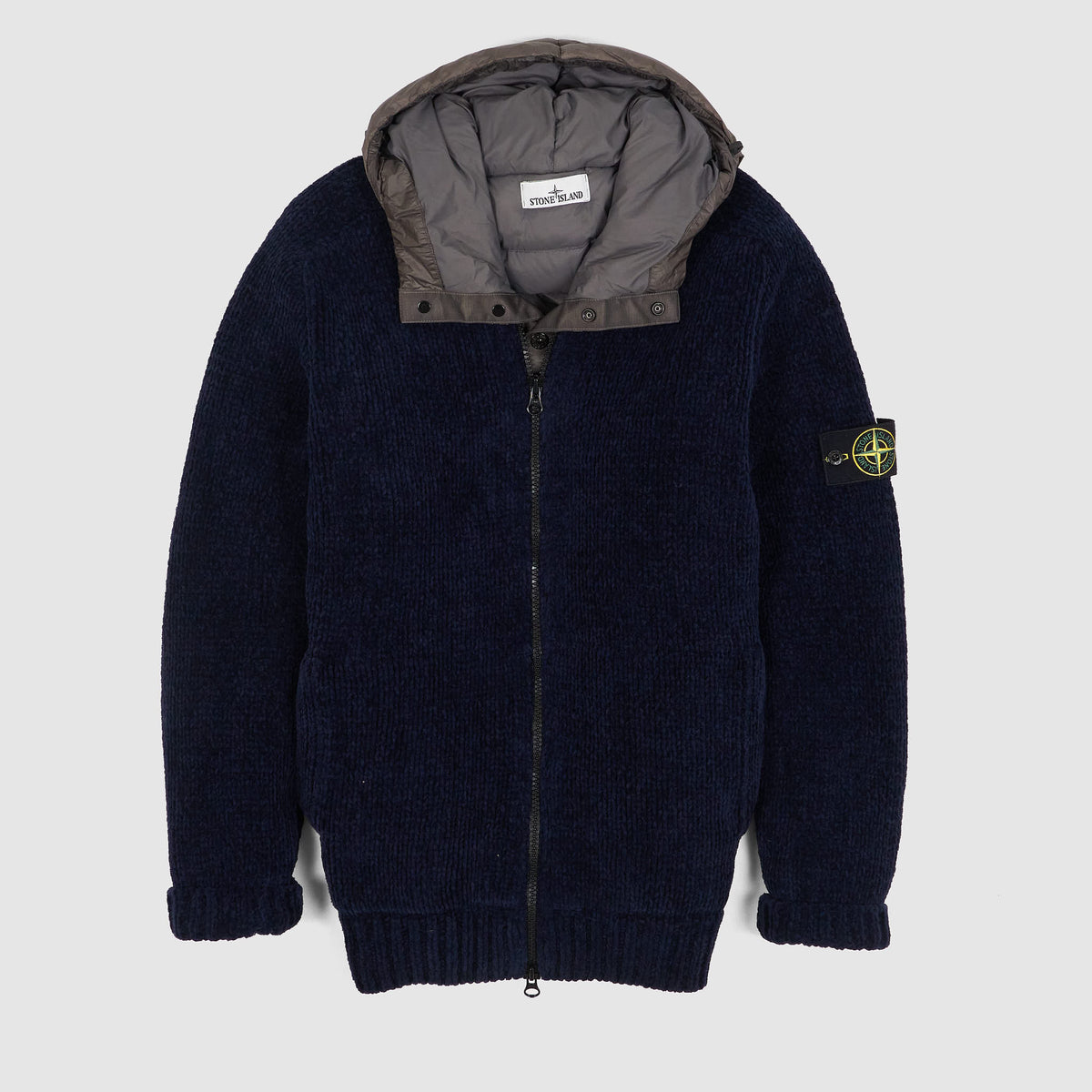 Stone Island Cotton Chenille Cardigan Down Jacket