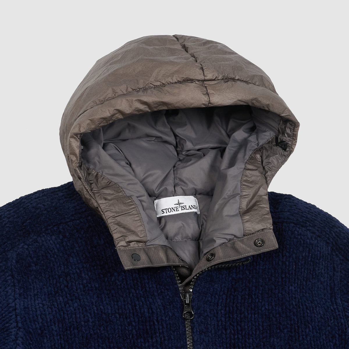 Stone Island Cotton Chenille Cardigan Down Jacket