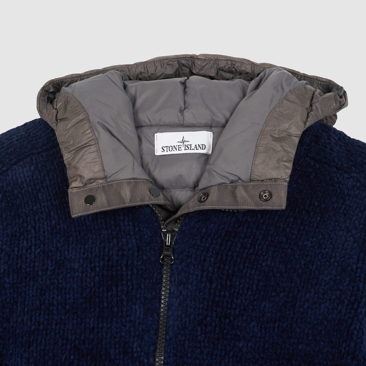 Stone Island Cotton Chenille Cardigan Down Jacket