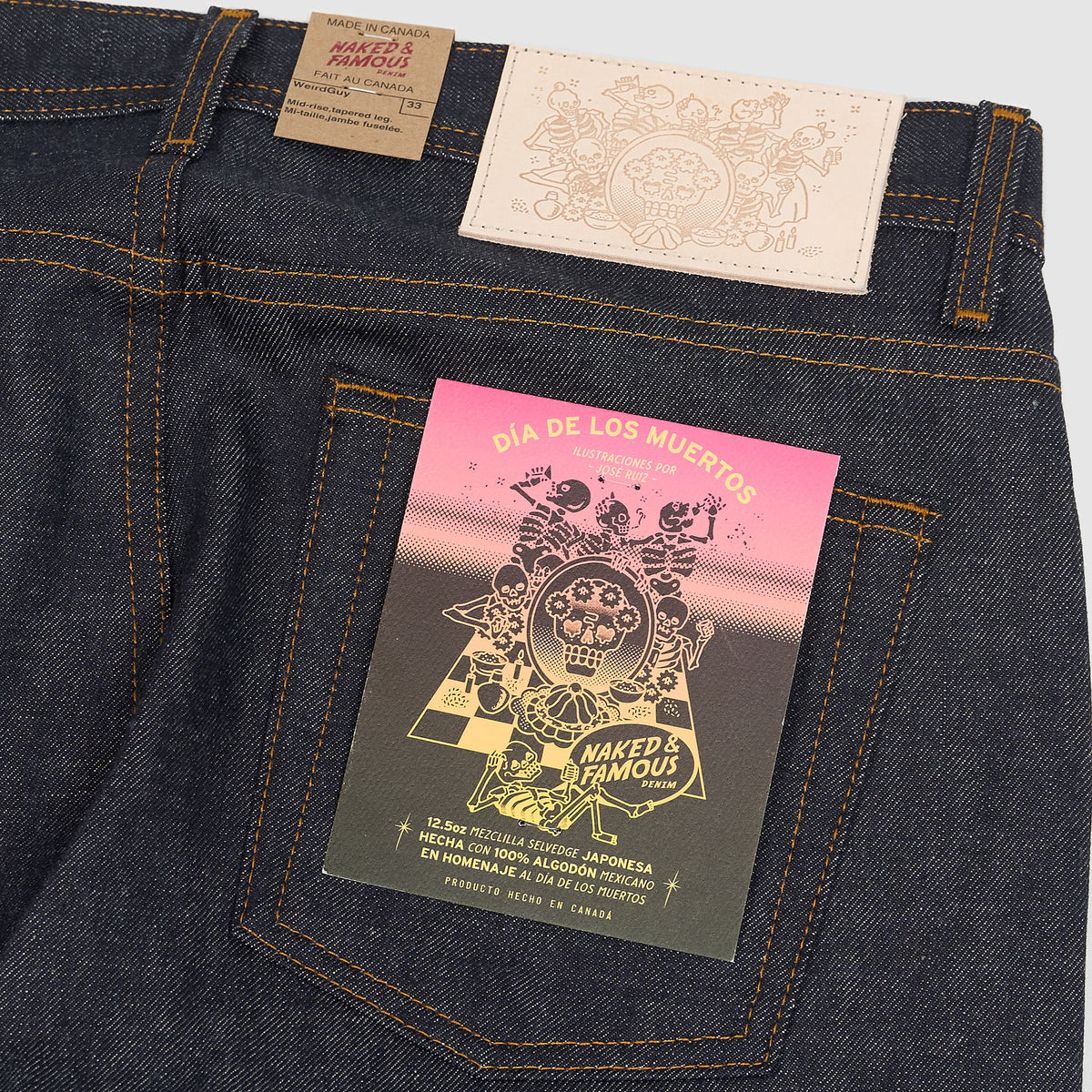 Naked &amp; Famous Weird Guy Dia De Los Muertos Jeans