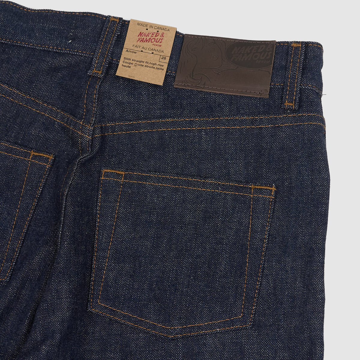 Naked &amp; Famous Ladies Blue Wave Selvedge Denim