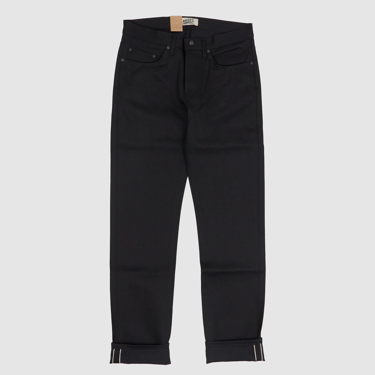 Naked &amp; Famous Denim 5P Weird Guy Solid Black