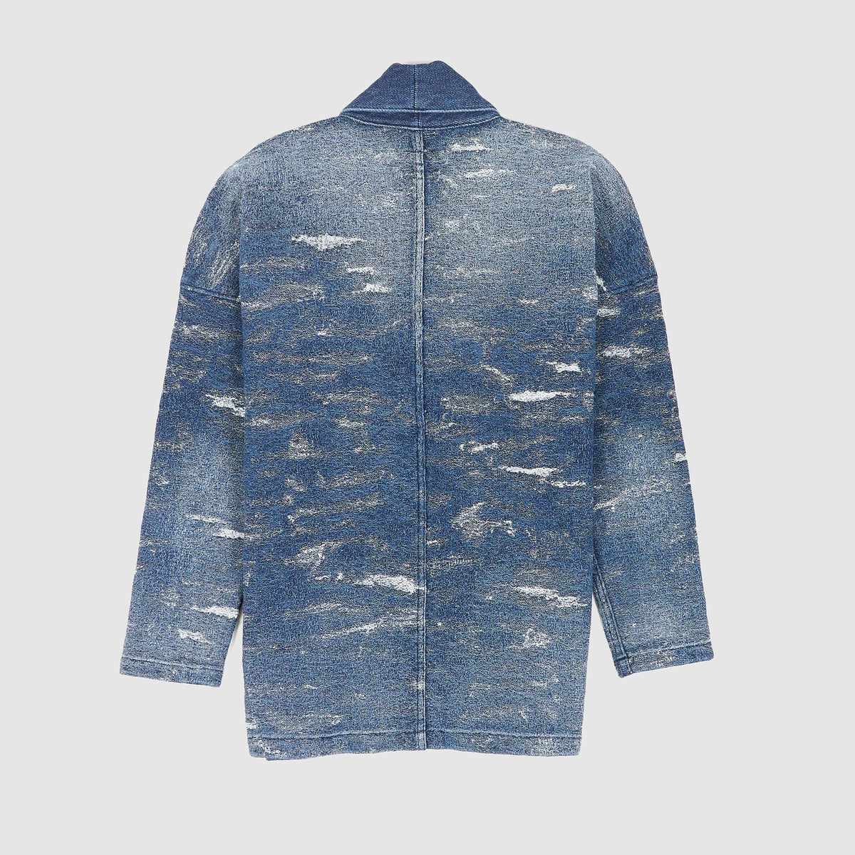 FDMTL Haori Jacquard 2YR Wash Patchwork Denim Kimono