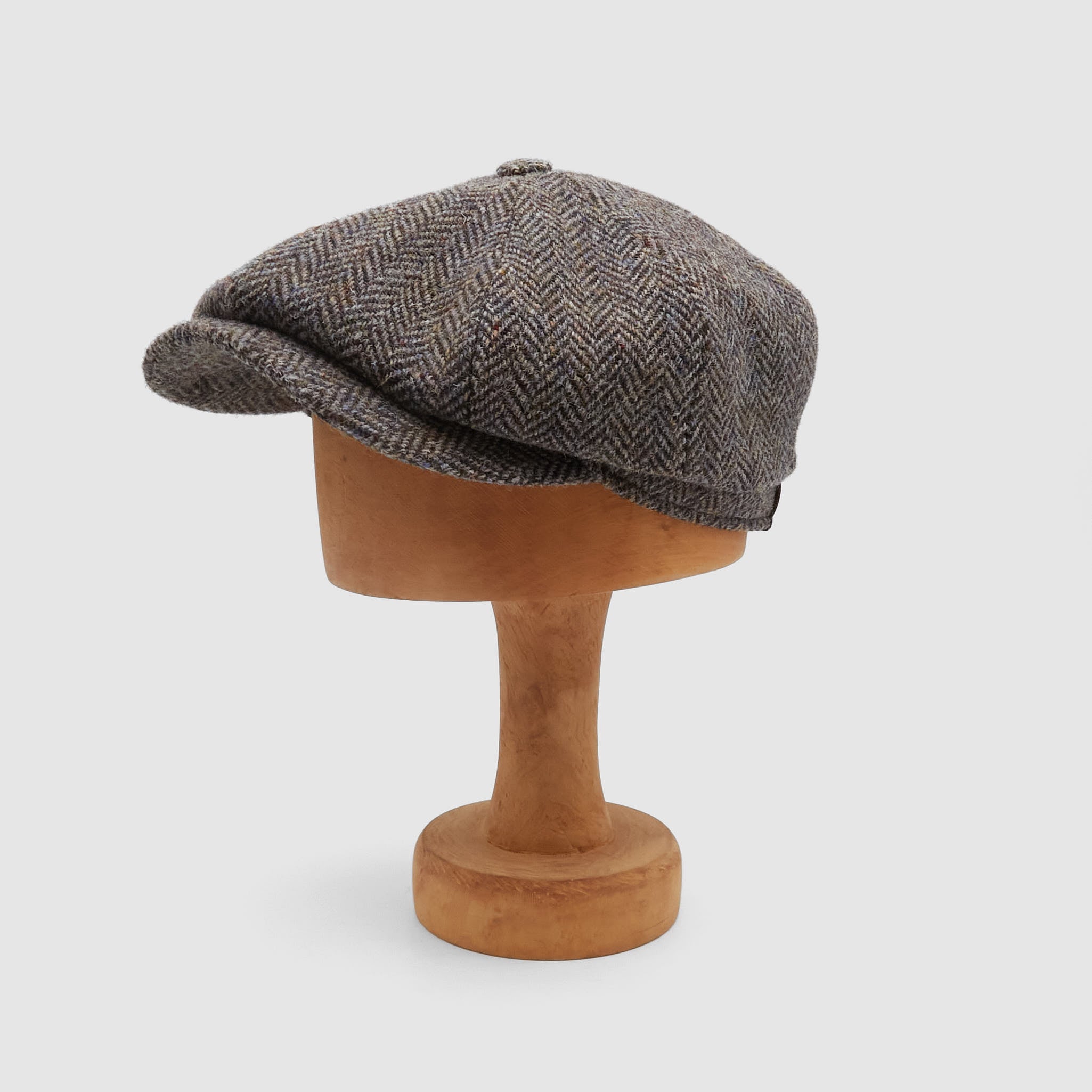 Stetson Herringbone Harris Tweed News Boy Hat - Main Image