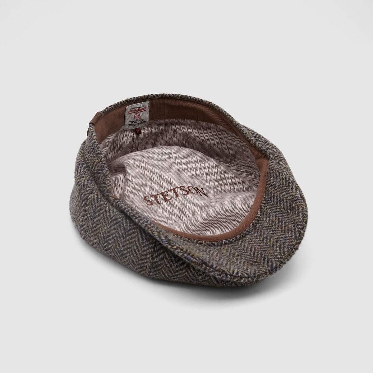 Stetson Herringbone Harris Tweed News Boy Hat