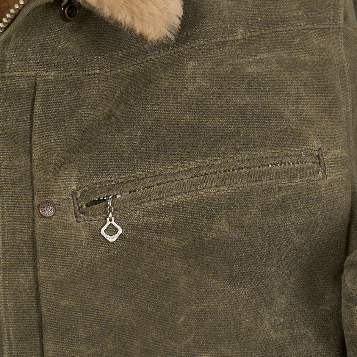 Freenote Waxed Canvas Shearling Western Jacket