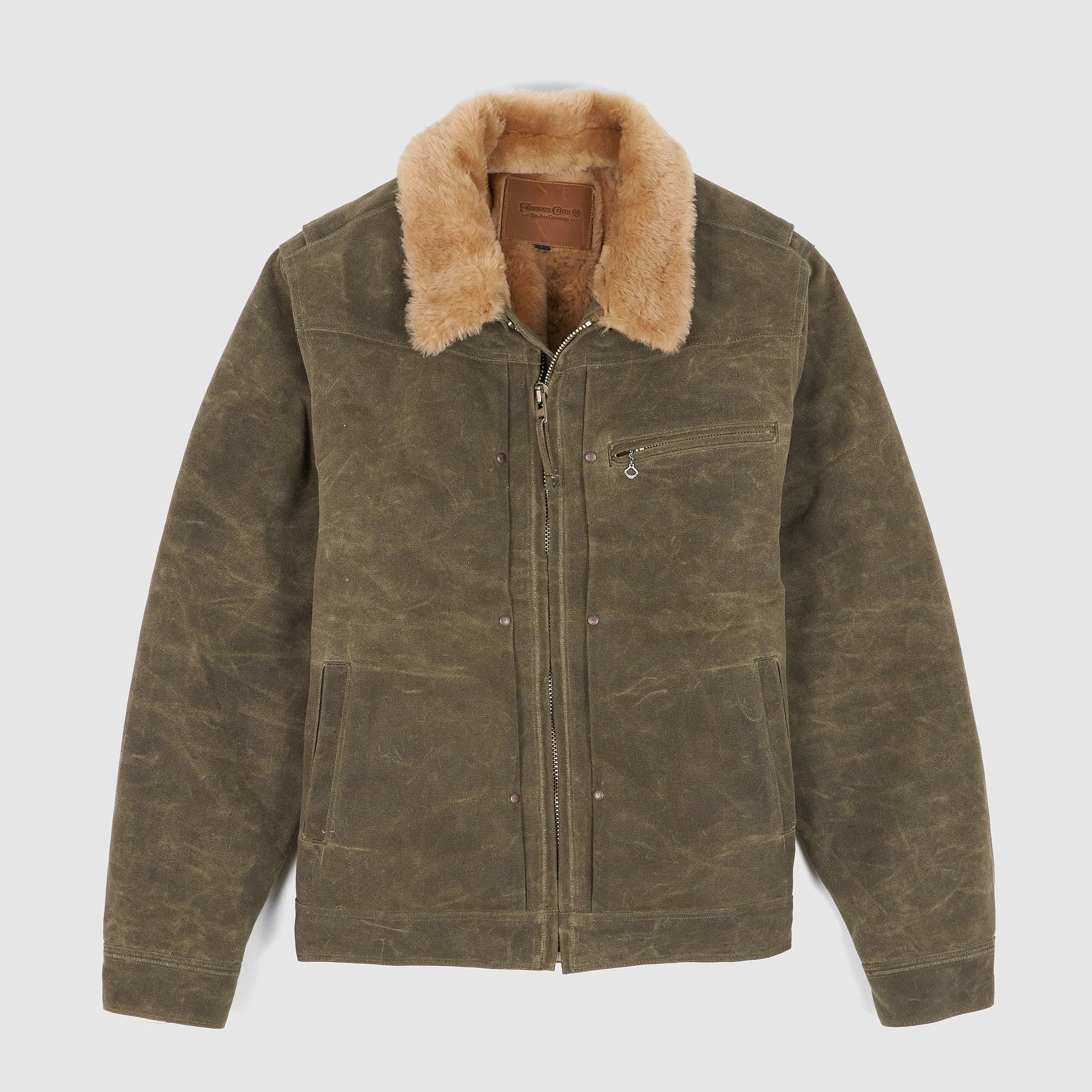 Freenote Waxed Canvas Shearling Western Jacket - DeeCee style