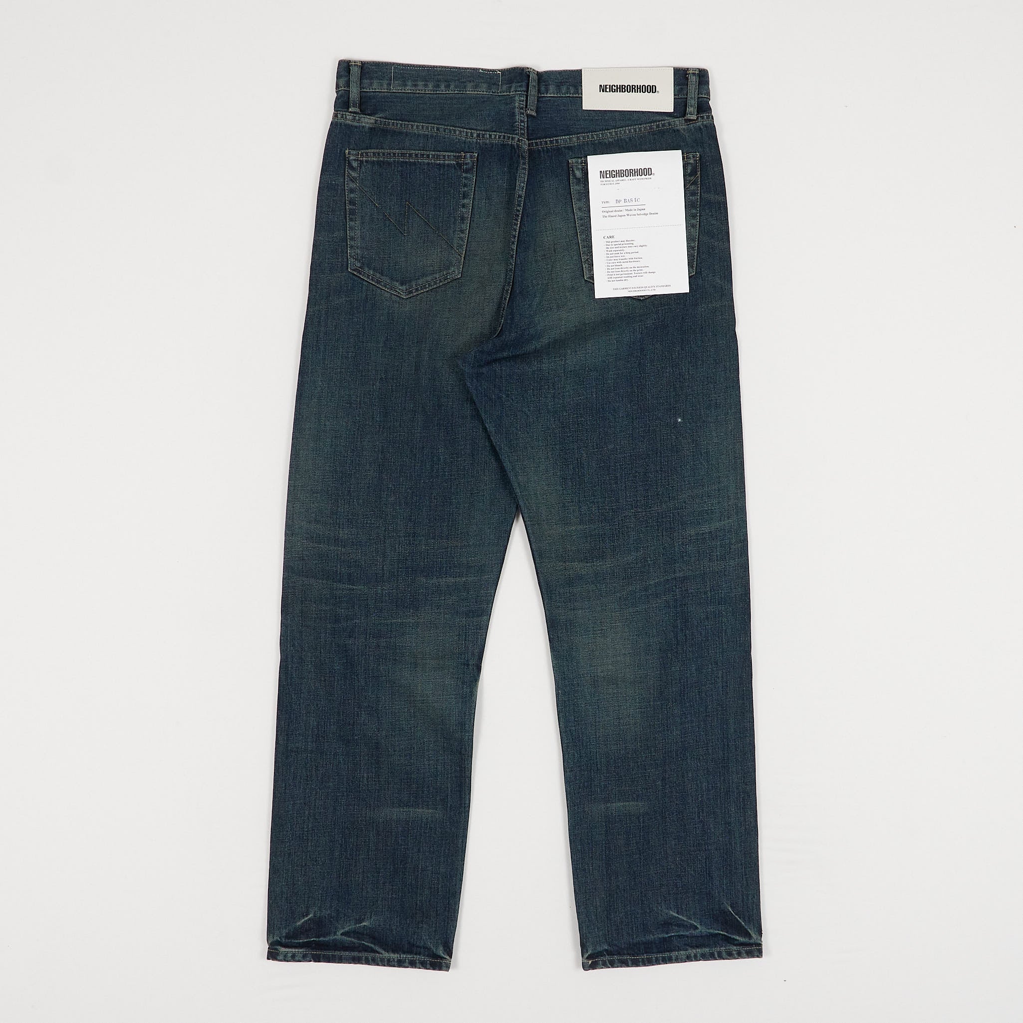 Neighborhood Straight Fit Selvedge Heavy Washed Denim - DeeCee style