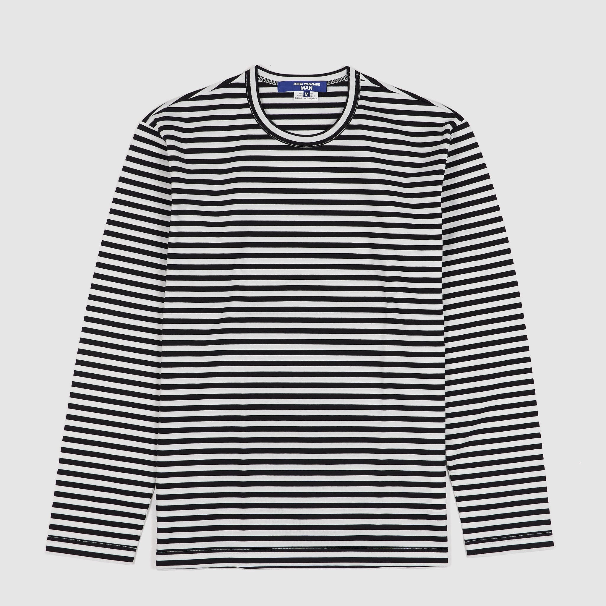 Junya Watanabe MAN Striped Crew Neck Long Sleeve T- Shirt