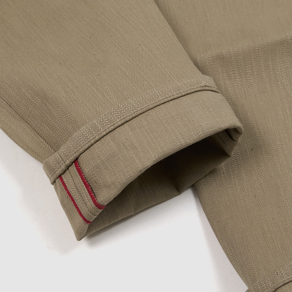 Naked &amp; Famous Smokey Cotton Slub 5 Pocket Natural Denim