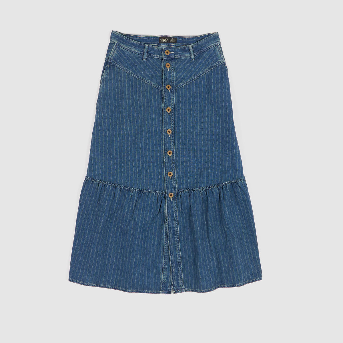 Double RL Ladies Indigo Striped Denim Skirt