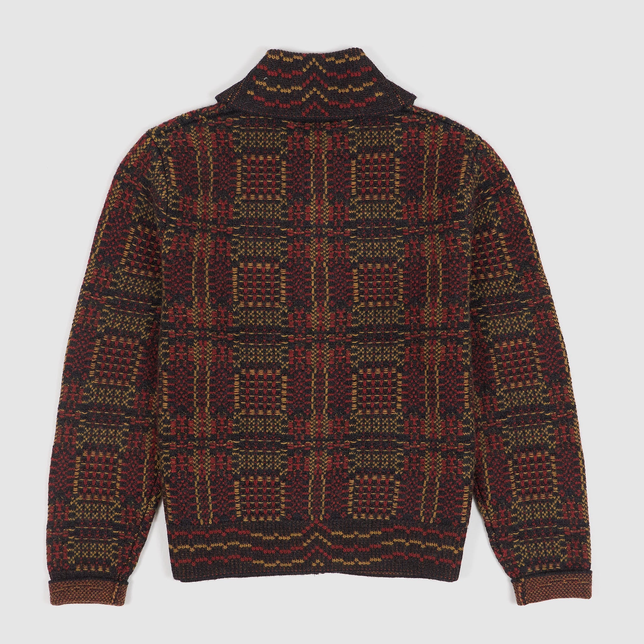 Double RL Knitted Jacquard Full- Zip Cardigan - DeeCee style