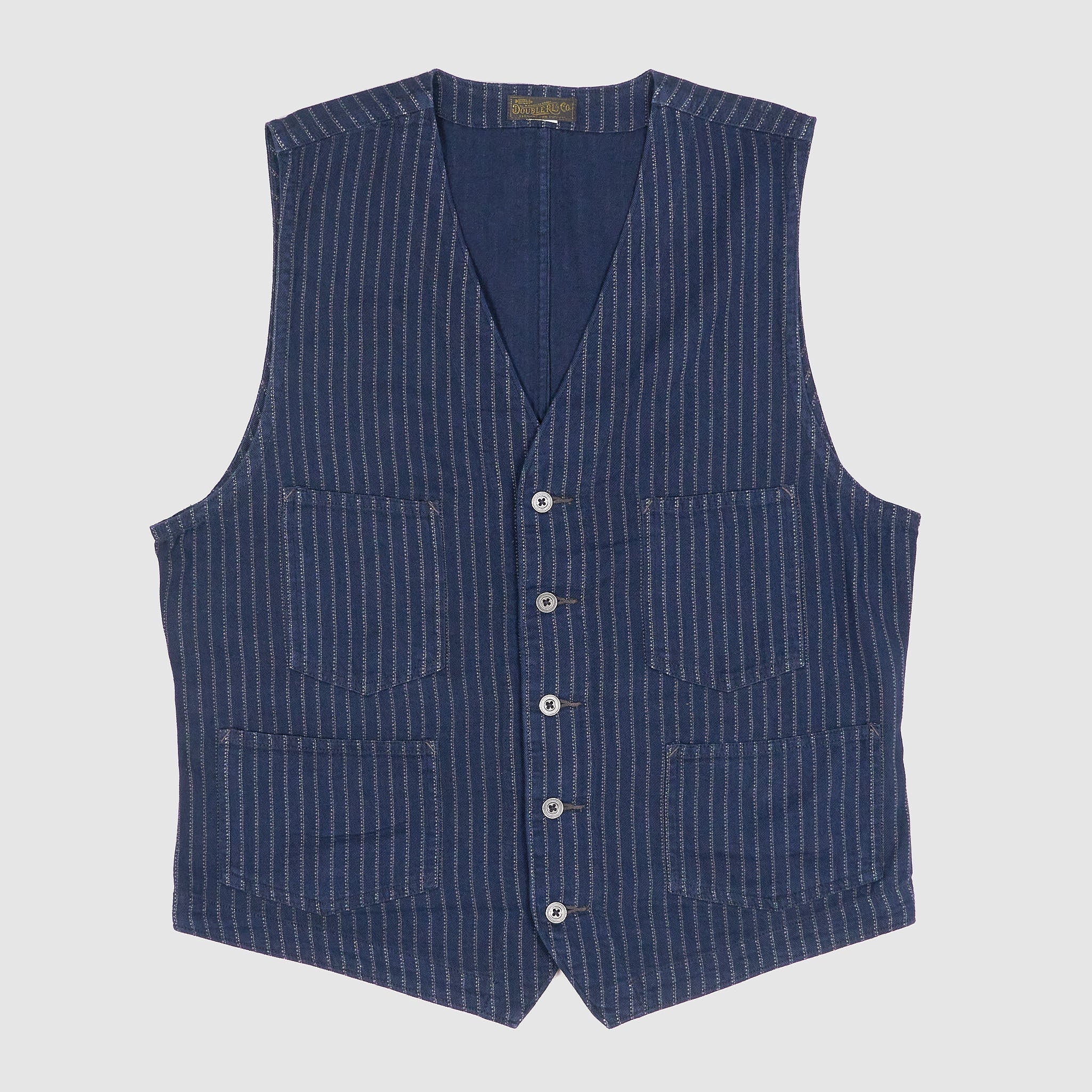 Double RL Indigo Striped Vest - DeeCee style