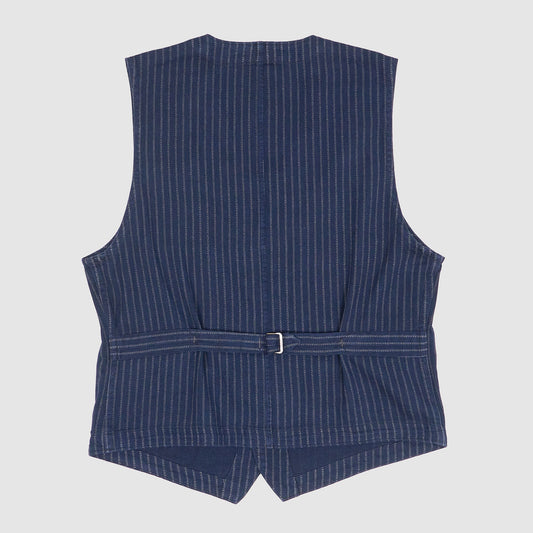 Double RL Indigo Striped Vest