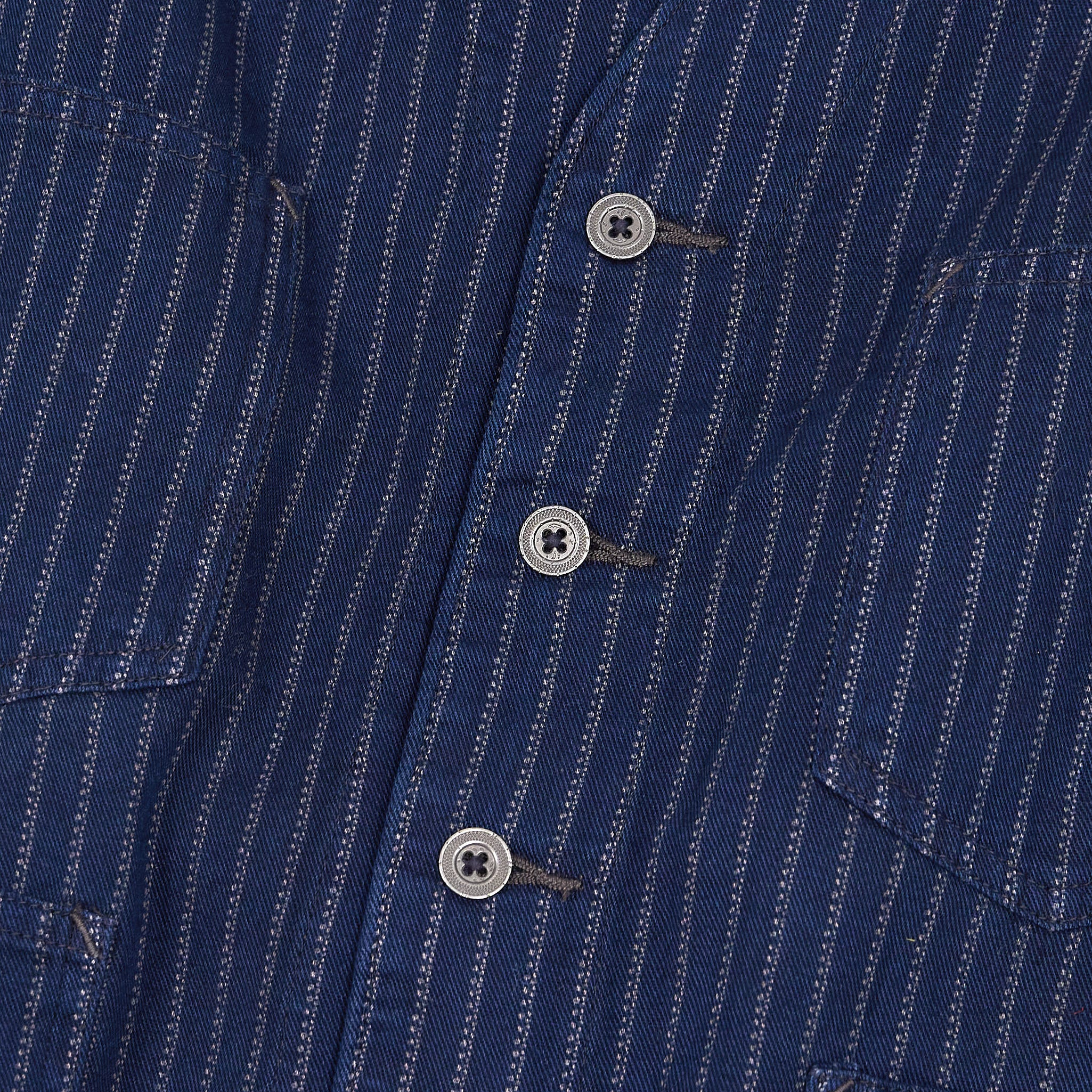 Double RL Indigo Striped Vest - DeeCee style