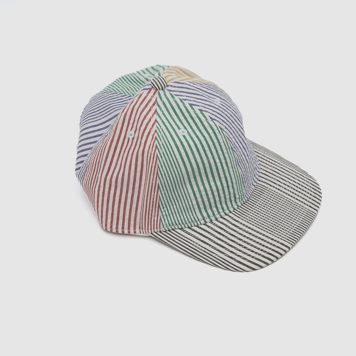 Poten Striped Seersucker Baseball Cap
