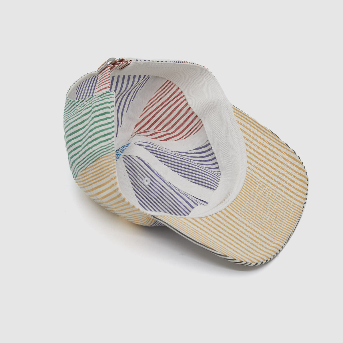 Poten Striped Seersucker Baseball Cap