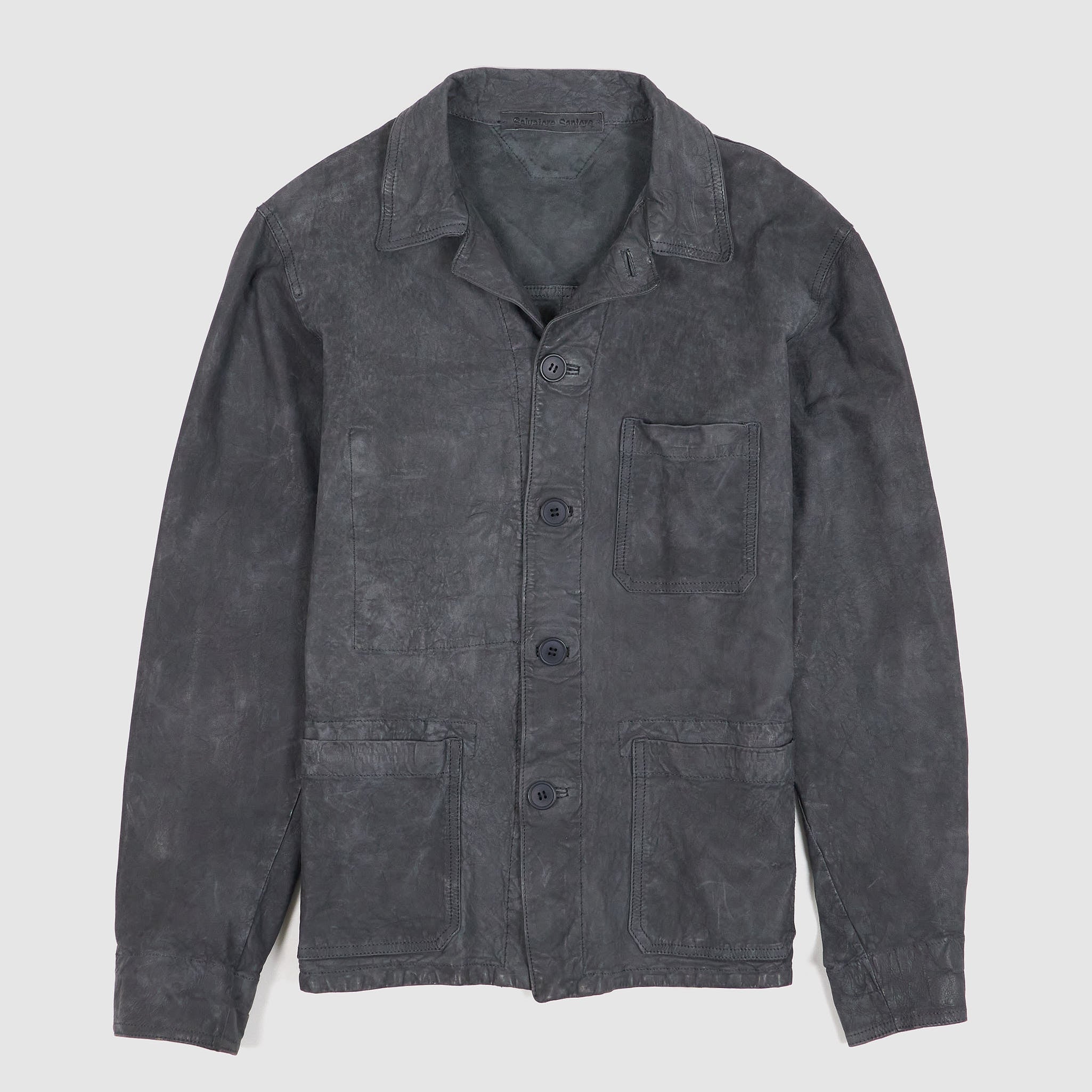 Salvatore Santoro Leather Chore Jacket Blazer - DeeCee style