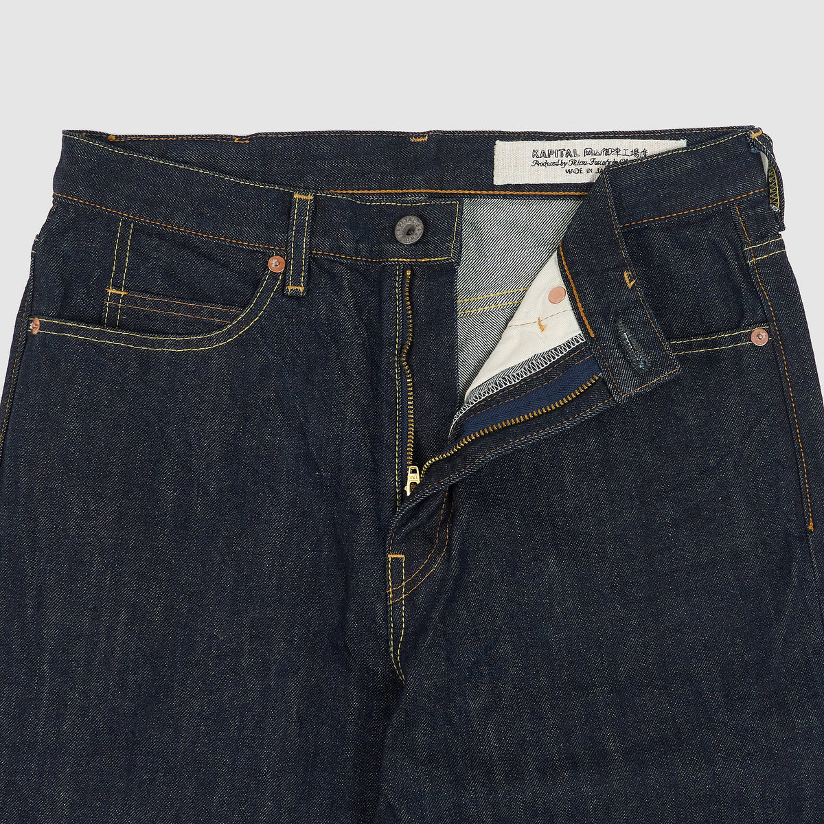 Kapital 5-Pocket 14oz Okabellbo Bootcut Jeans