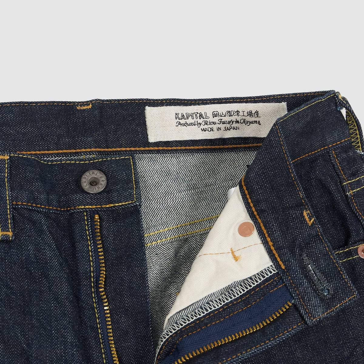 Kapital 5-Pocket 14oz Okabellbo Bootcut Jeans