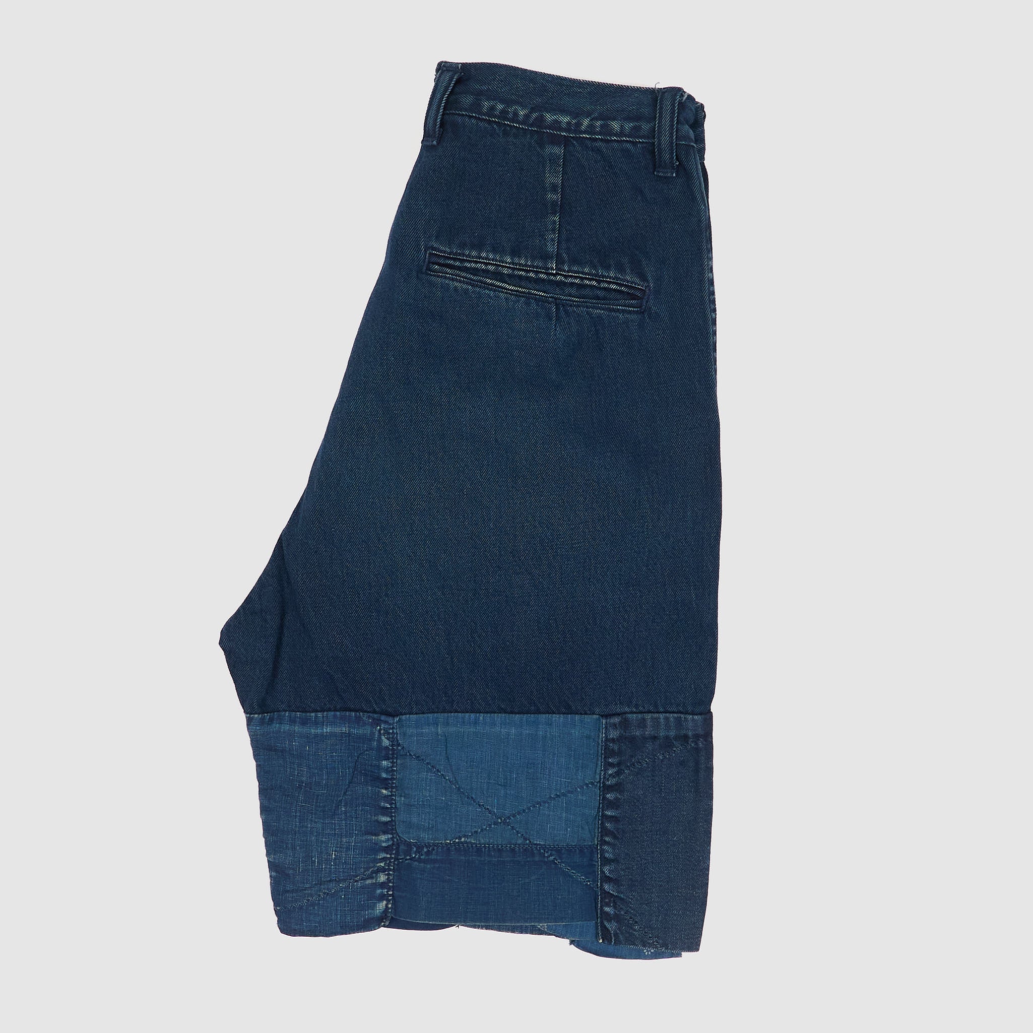 Kapital Denim Linen Patchwork Shorts - DeeCee style