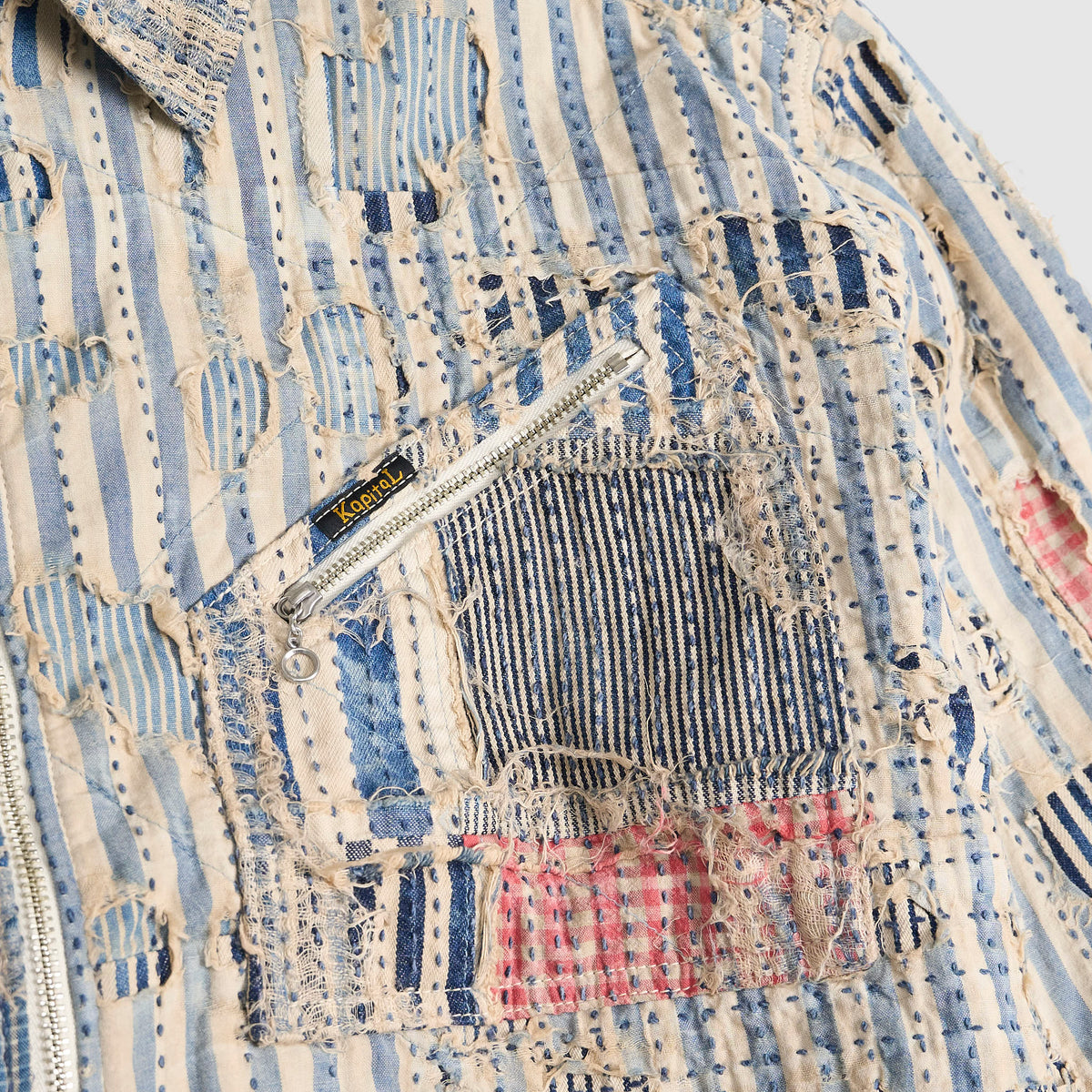 Kapital Distressed Patchwork Boro Work Jacket