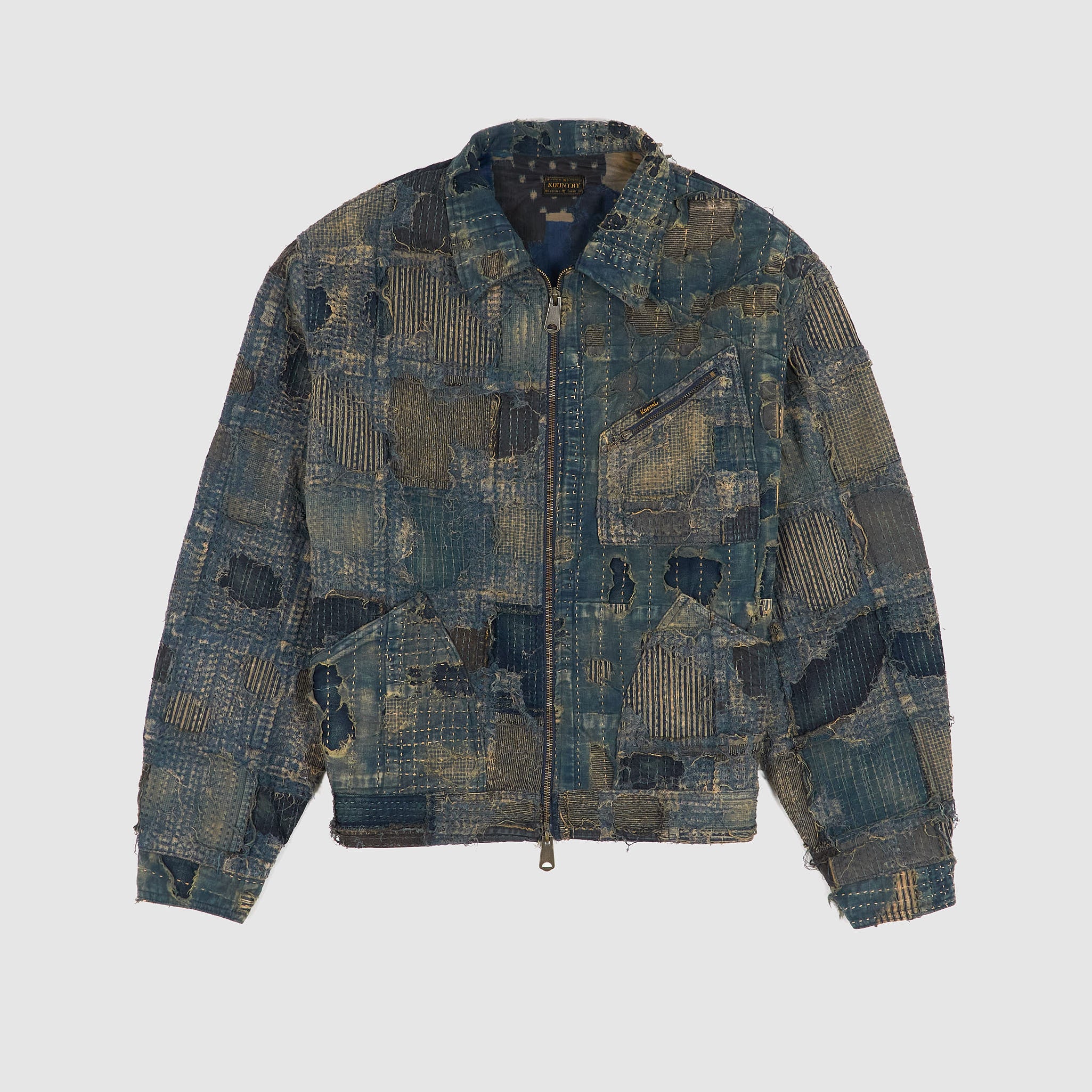 Kapital Distressed Patchwork Boro Work Jacket - DeeCee style