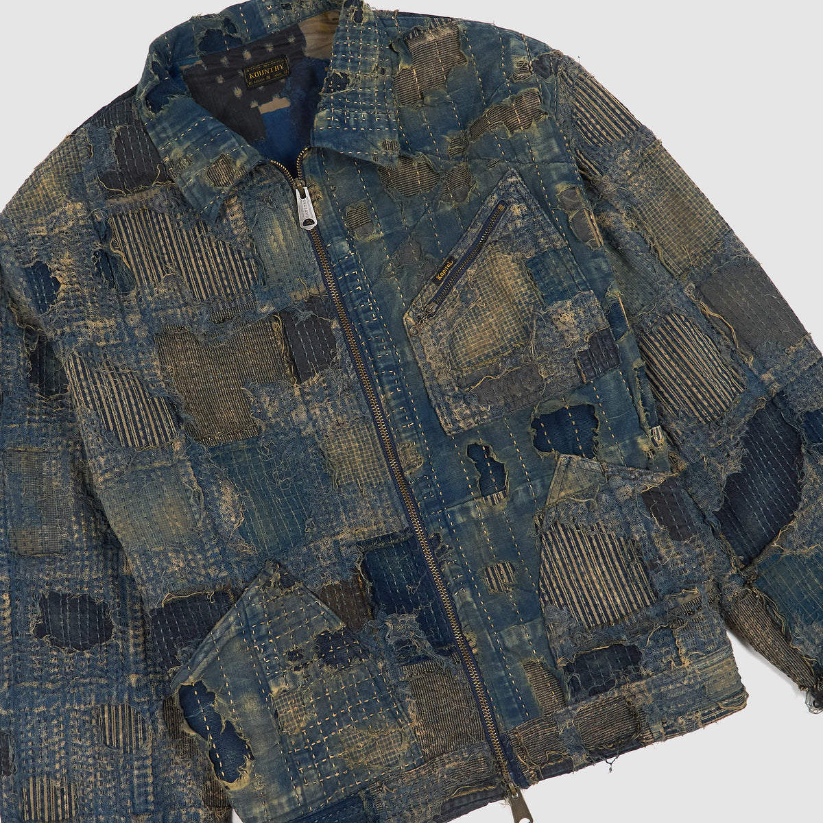 Kapital Distressed Patchwork Boro Work Jacket