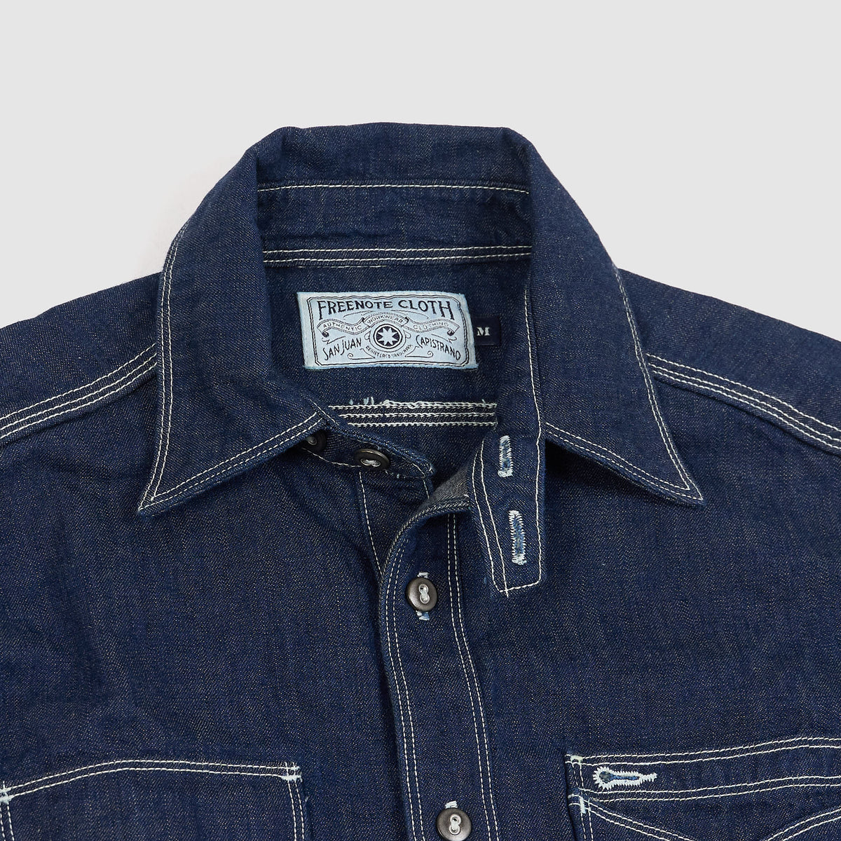 Freenote Cloth Navy Combo Denim Shirt