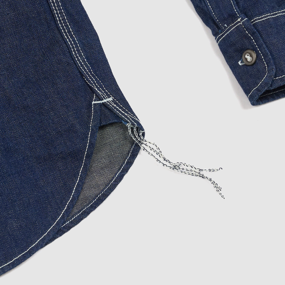 Freenote Cloth Navy Combo Denim Shirt