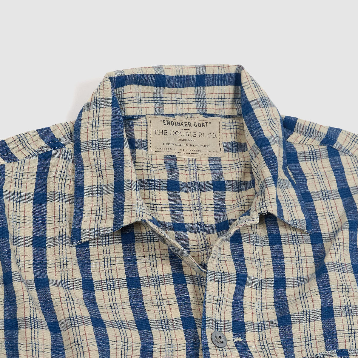 Double RL Madras Plaid Overshirt Blazer