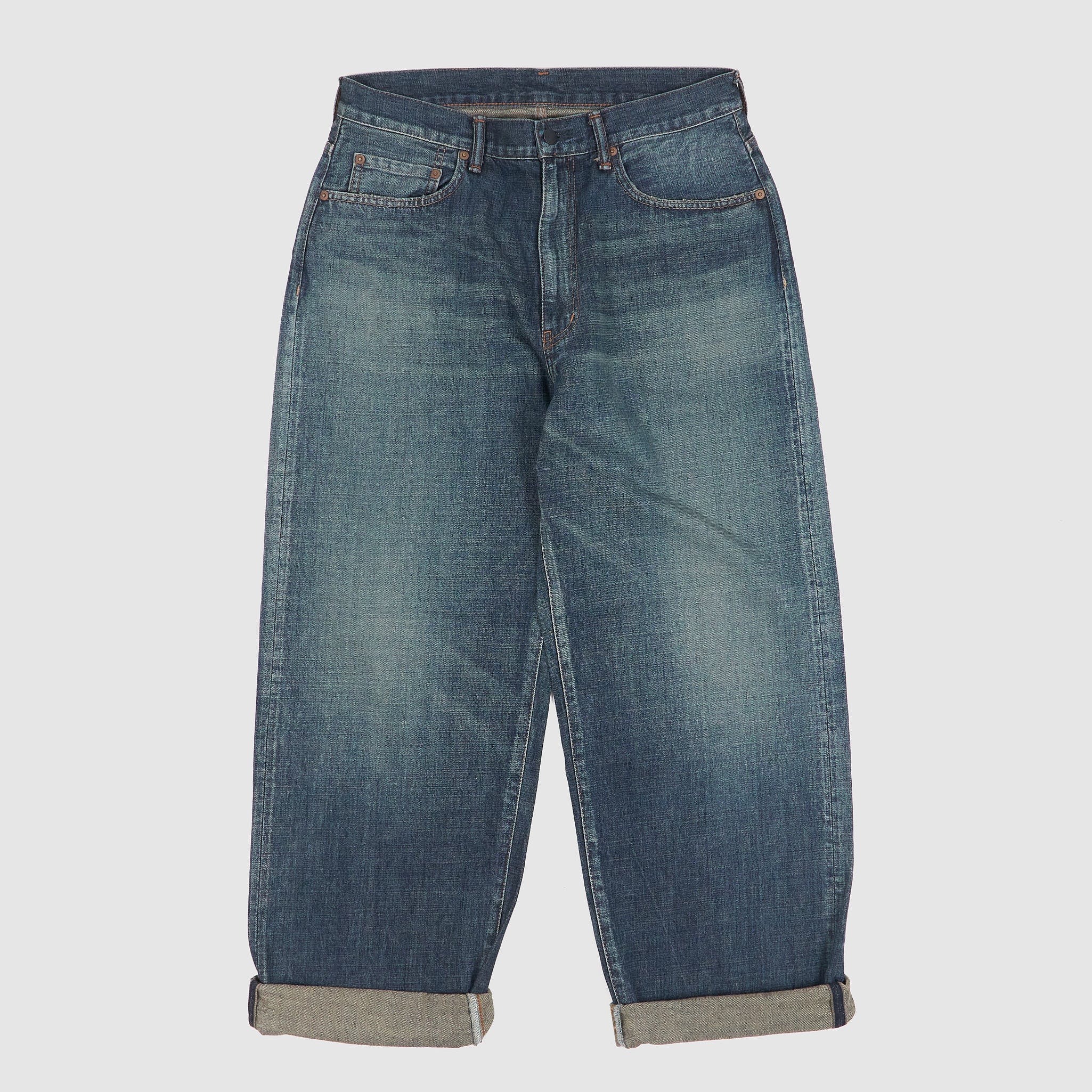 nanamica Selvage Wide Fitted Denim Pants - DeeCee style