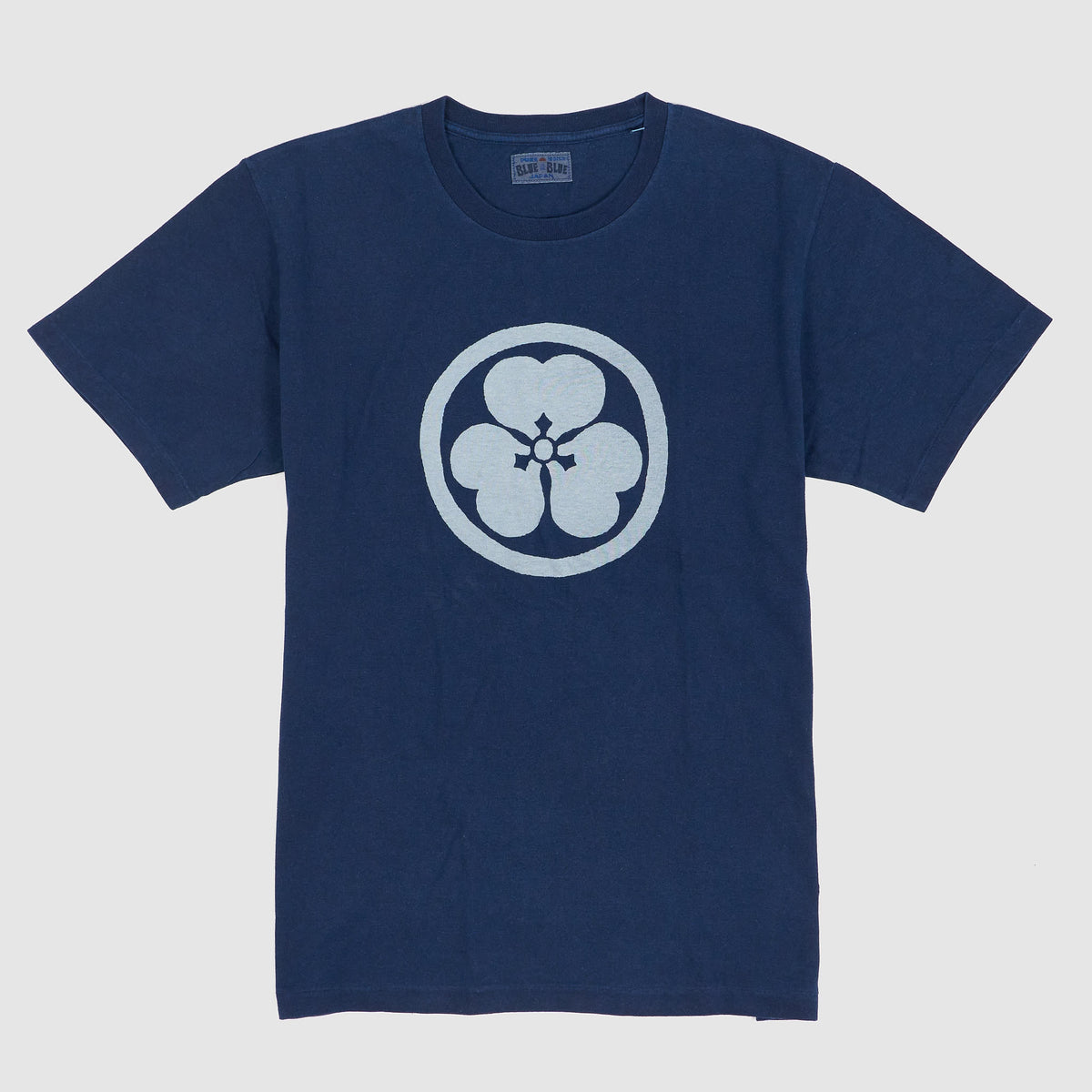 Blue Blue Japan Printed Batik Indigo Crew Neck T-Shirt